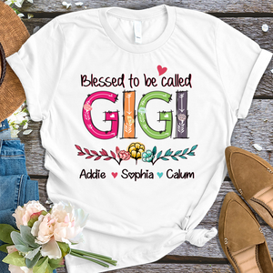Brambles Boutique Personalized gigi art with grandkids mother day 2022 T-Shirt
