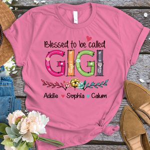 Brambles Boutique Personalized gigi art with grandkids mother day 2022 T-Shirt