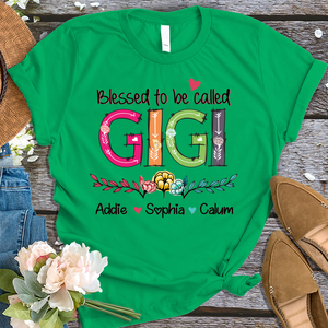 Brambles Boutique Personalized gigi art with grandkids mother day 2022 T-Shirt