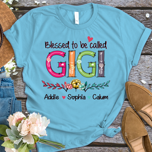 Brambles Boutique Personalized gigi art with grandkids mother day 2022 T-Shirt