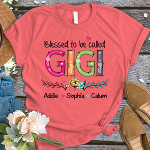 Brambles Boutique Personalized gigi art with grandkids mother day 2022 T-Shirt