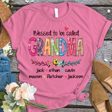 Load image into Gallery viewer, Brambles Boutique Personalized grandma art with grandkids mother day 2022 T-Shirt