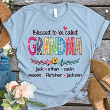 Load image into Gallery viewer, Brambles Boutique Personalized grandma art with grandkids mother day 2022 T-Shirt