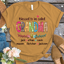 Load image into Gallery viewer, Brambles Boutique Personalized grandma art with grandkids mother day 2022 T-Shirt