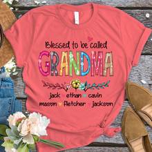 Load image into Gallery viewer, Brambles Boutique Personalized grandma art with grandkids mother day 2022 T-Shirt