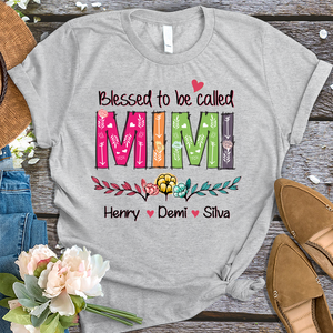 Brambles Boutique Personalized mimi art with grandkids mother day 2022 T-Shirt