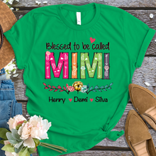 Load image into Gallery viewer, Brambles Boutique Personalized mimi art with grandkids mother day 2022 T-Shirt