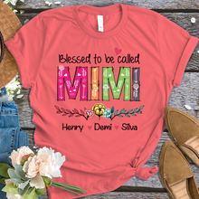 Load image into Gallery viewer, Brambles Boutique Personalized mimi art with grandkids mother day 2022 T-Shirt