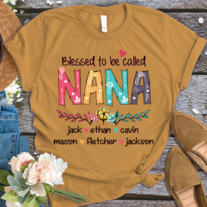 Brambles Boutique Personalized nana art with grandkids mother day 2022 T-Shirt