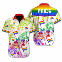 Load image into Gallery viewer, Brambles Boutique Lgbt Pride Love Is Love Vivid Hawaiian Shirt