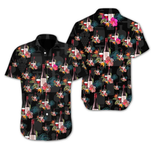 Load image into Gallery viewer, Brambles Boutique Wine Flower At Dark Night Hawaiian Shirt, hawaiian shirt for men