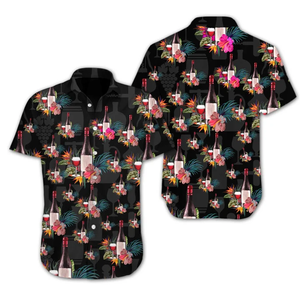 Brambles Boutique Wine Flower At Dark Night Hawaiian Shirt, hawaiian shirt for men