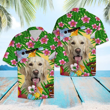 Load image into Gallery viewer, Brambles Boutique Cutest Golden Retriever Enjoy Summer Party Hawaiian Shirt, Summer Dog hawaiian shirt