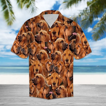 Load image into Gallery viewer, Brambles Boutique Bloodhound Awesome Dog Group Meme Face Collection Hawaiian Shirt