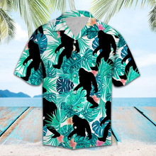 Load image into Gallery viewer, Brambles Boutique Cool Bigfoot Tropical Jungle Hawaiian Shirt