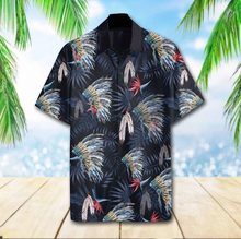 Load image into Gallery viewer, Brambles Boutique Dark Jungle Native Tropical Design Hawaiian Shirt for Men, women