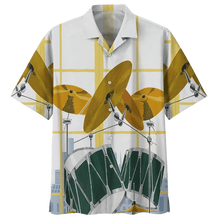 Load image into Gallery viewer, Brambles Boutique Gold Drum Background Hawaiian Shirt for Men, women