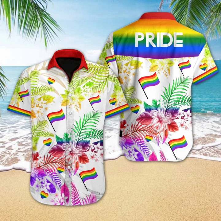 Brambles Boutique Lgbt Pride Love Is Love Vivid Hawaiian Shirt