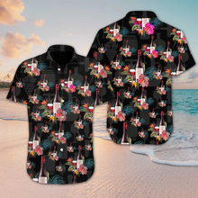 Load image into Gallery viewer, Brambles Boutique Wine Flower At Dark Night Hawaiian Shirt, hawaiian shirt for men